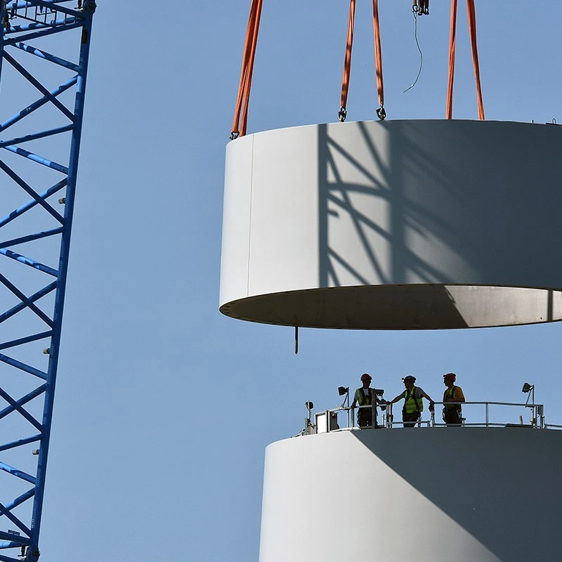 installation of steel wind  tower